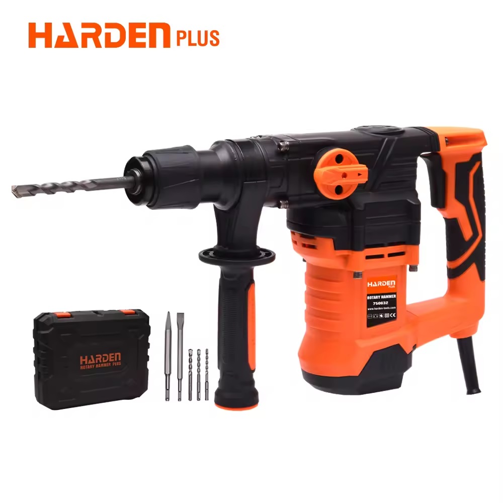 HARDEN Powerful Rotary Hammer Drill, 1050W, SDS-Plus, 950rpm, 28mm, Heavy Duty Electric Hammer Drill; 750632