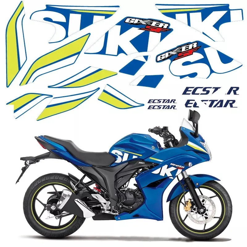 Full Set Sticker for Suzuki Gixxer SF (Old Model, Blue Ester) bike_img_1