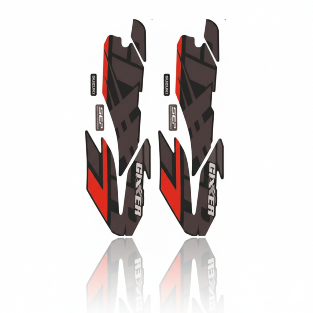 Full Set Sticker for Suzuki Gixxer fi or no fi (Black & Red-New Model) bike._img_0