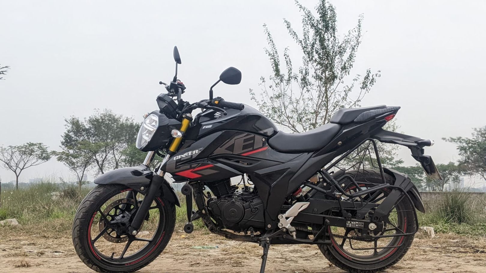 Full Set Sticker for Suzuki Gixxer fi or no fi (Black & Red-New Model) bike._img_1