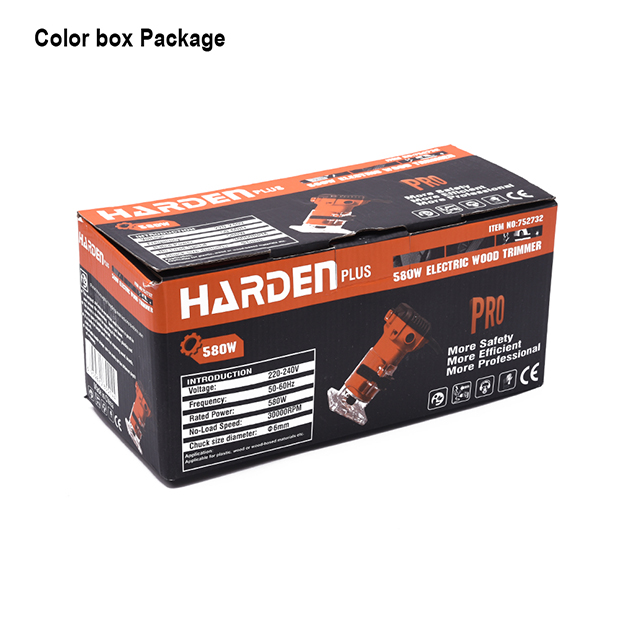 HARDEN Electric Trimmer Router, 580W, 30000rpm, Collet Chuck Diameter :  6.35mm, Electric Wood Trimmer; 752732_img_1