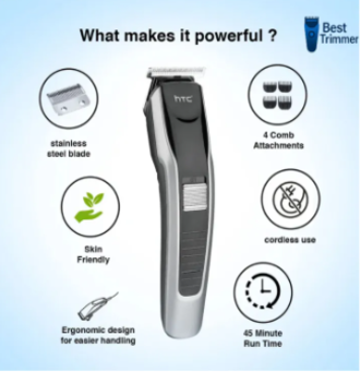 HTC AT-538 Rechargeable Hair and Beard Trimmer for Men_img_0