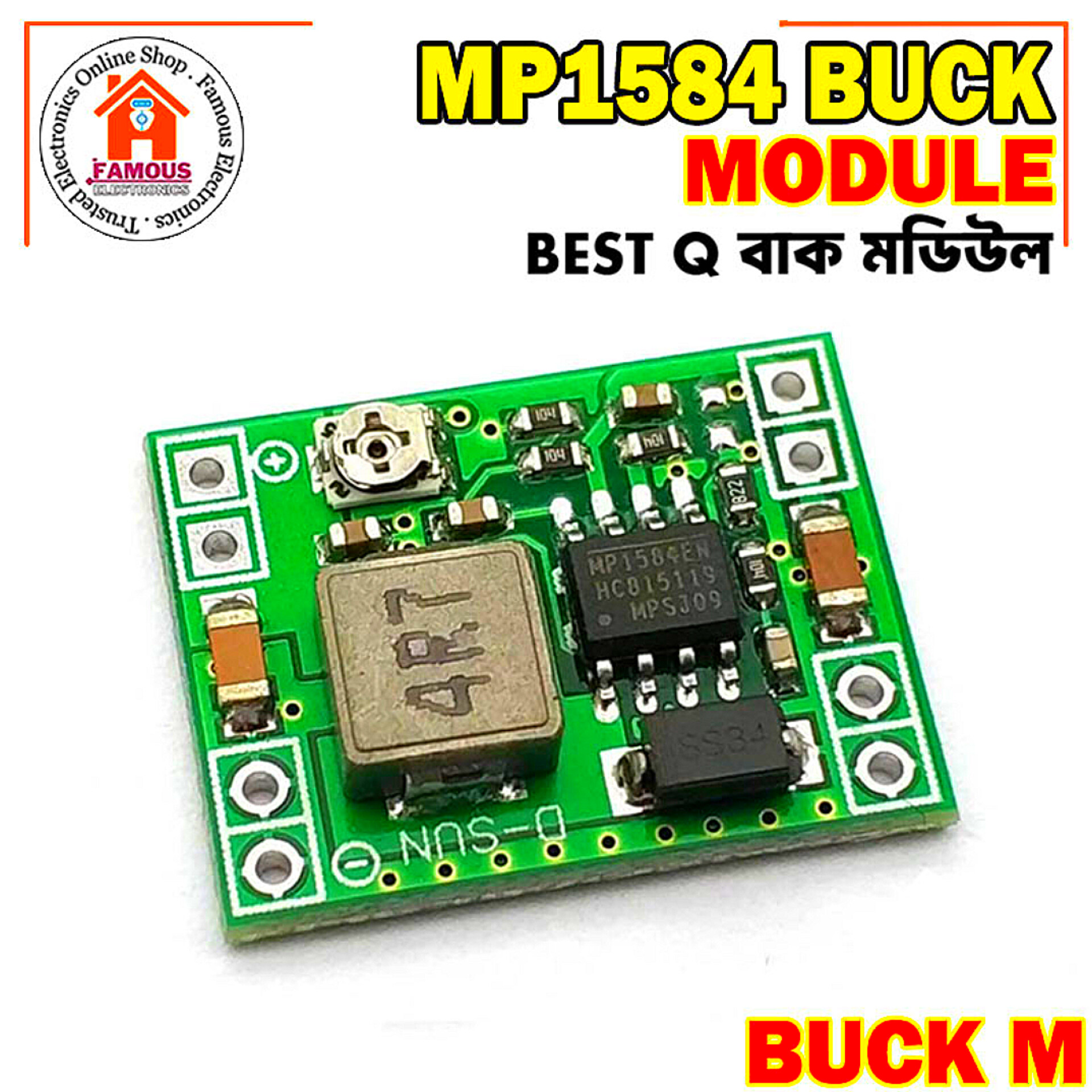 DC-DC MP1584 Buck Converter Step Down Adjustable Power Module – 4.5V–28V to 0.8V–20V | 3A Output | Ultra Compact for Arduino & DIY Projects_img_3