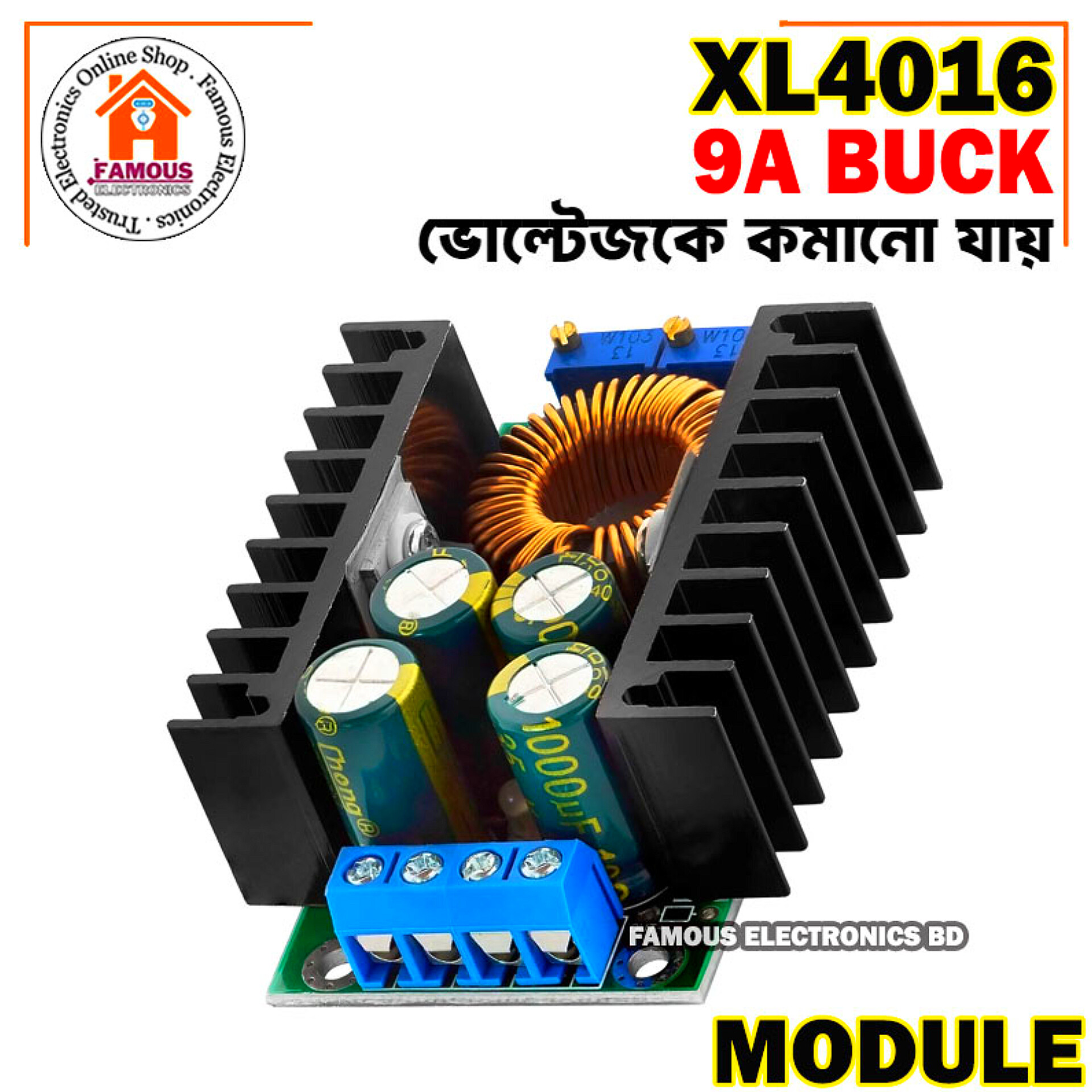 300W XL4016 DC-DC Max 9A Step Down Buck Converter 5-40V to 1.2-35V Adjustable Power Supply Module_img_6