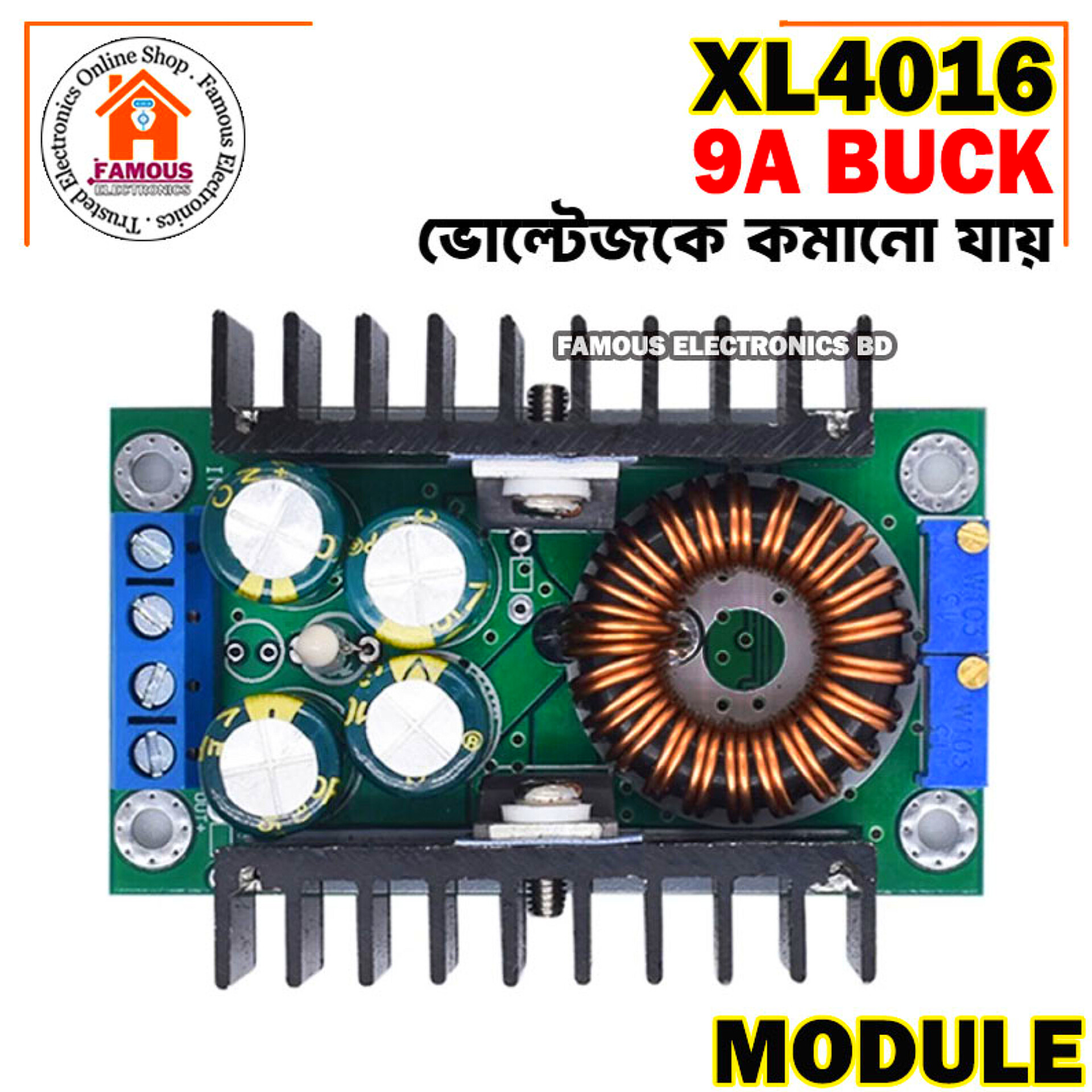 300W XL4016 DC-DC Max 9A Step Down Buck Converter 5-40V to 1.2-35V Adjustable Power Supply Module_img_1