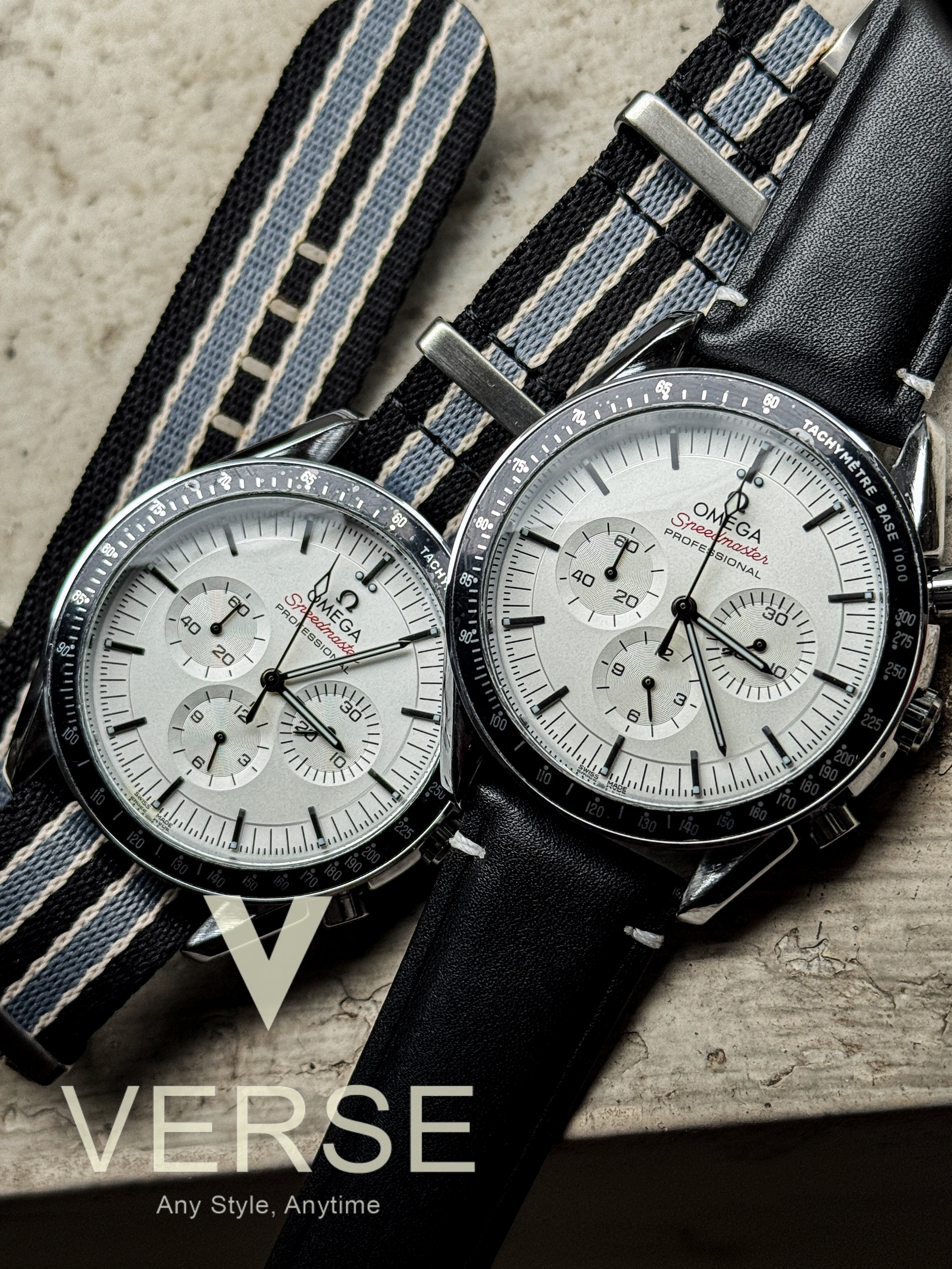 Omega Speedmaster moonwatch With free nato White dial_img_1