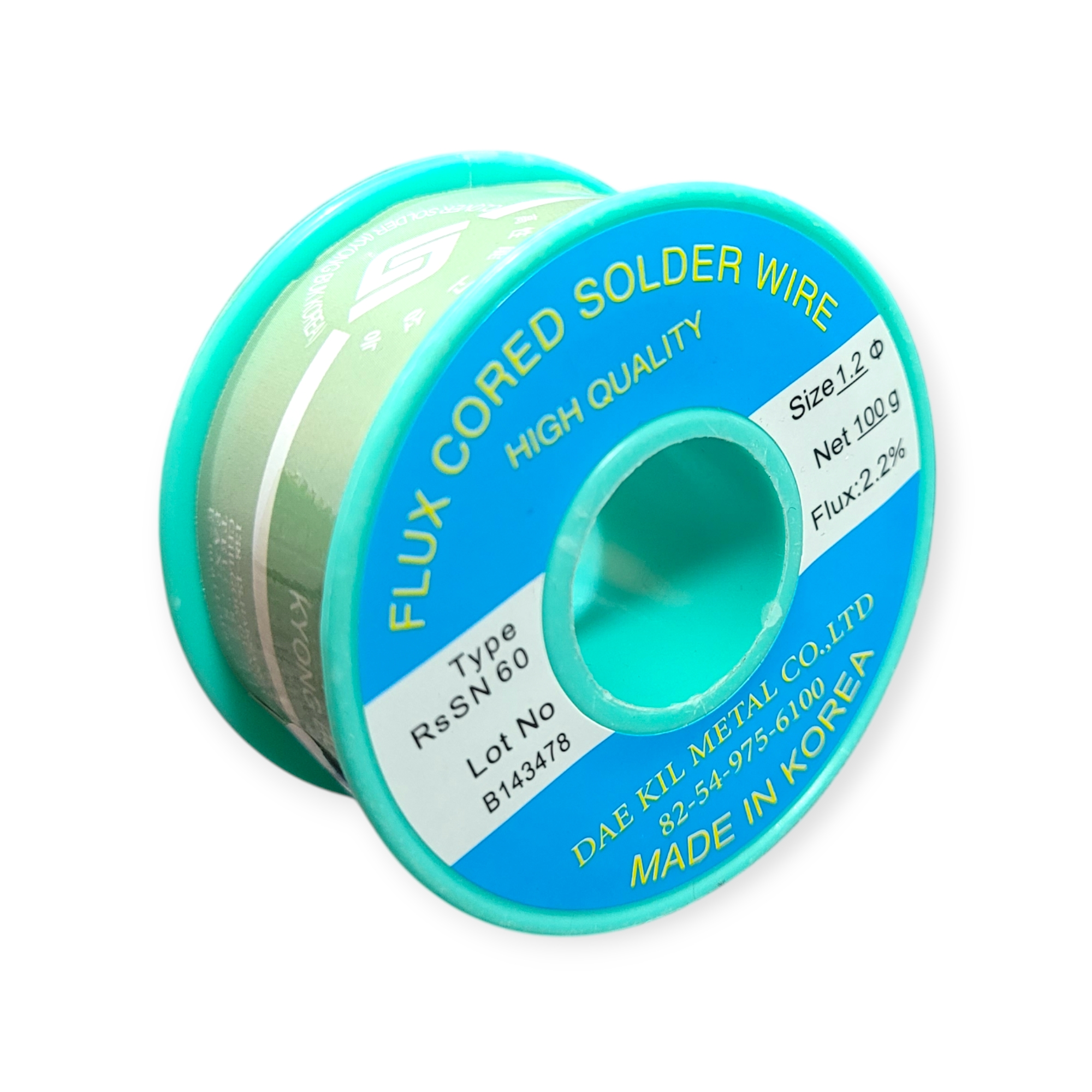 Korean Premium Solder Wire – 100% Best Quality Leaded Solder | 63/37 Alloy | 1.2mm Diameter | 100g Full Roll