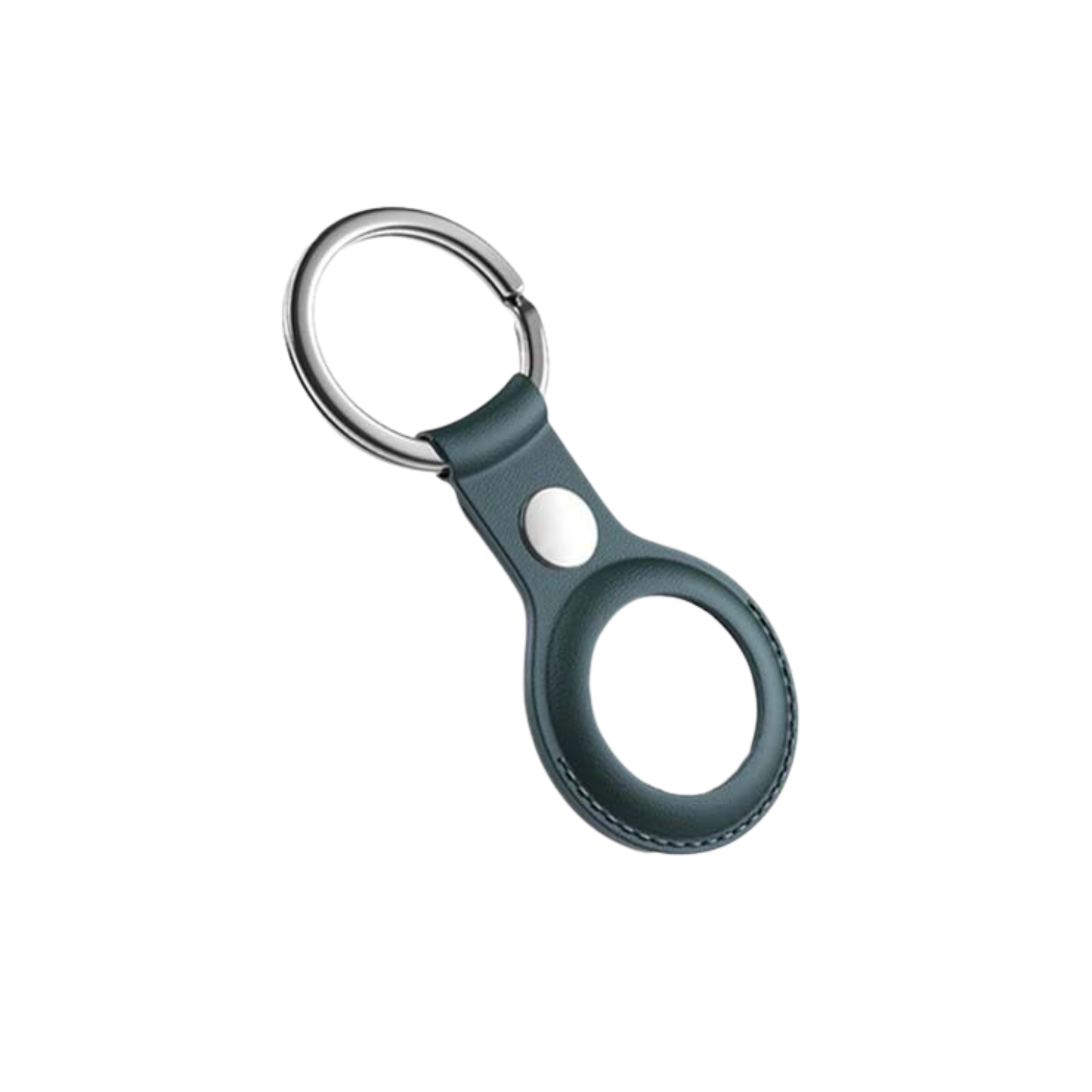 Coteetci PU Leather Key Ring Holder for Apple AirTag – Secure & Stylish Tracker Case_img_2