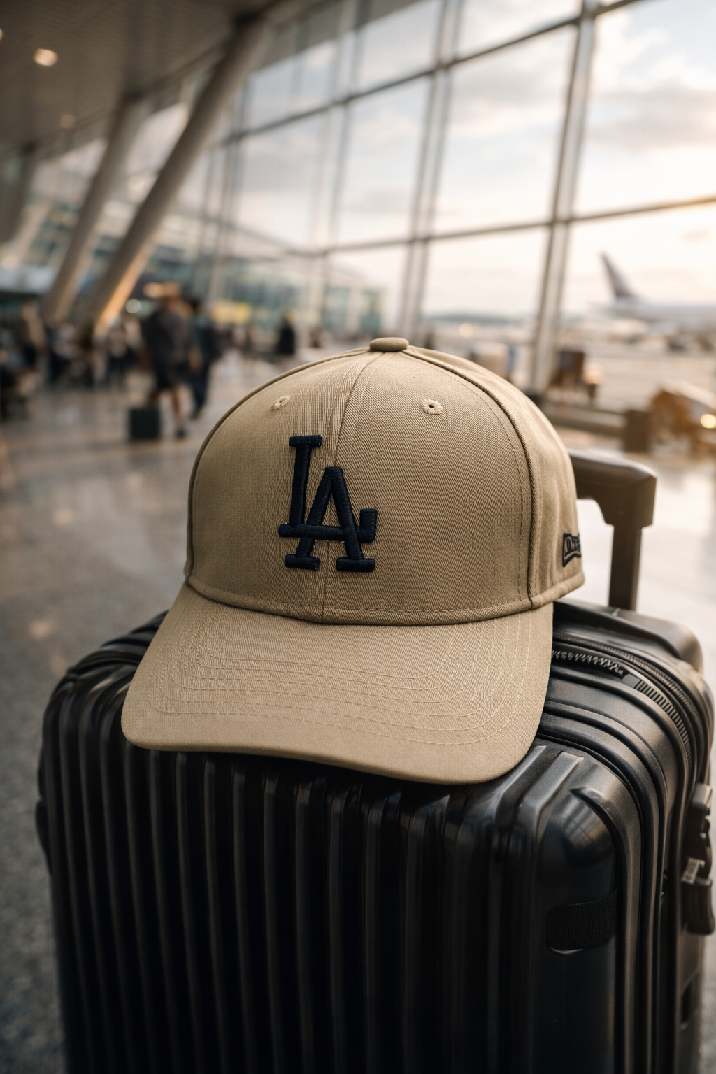 Desert Sand Khaki LA Embroidered Cap with Metal Clip Adjuster // BRANDZ X_img_7