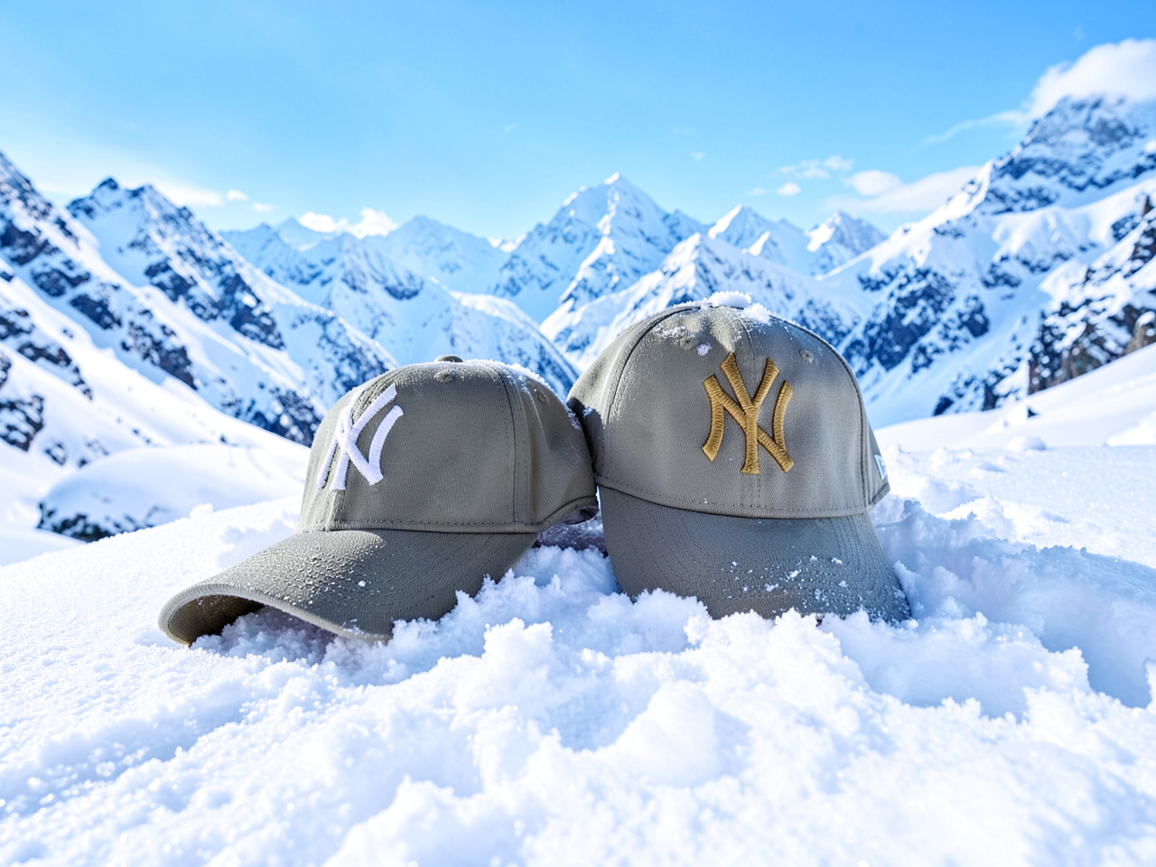 NY Design Adjustable Cap – Sand Kaki Base, White & Light Golden Logo, 100% Cotton_img_6