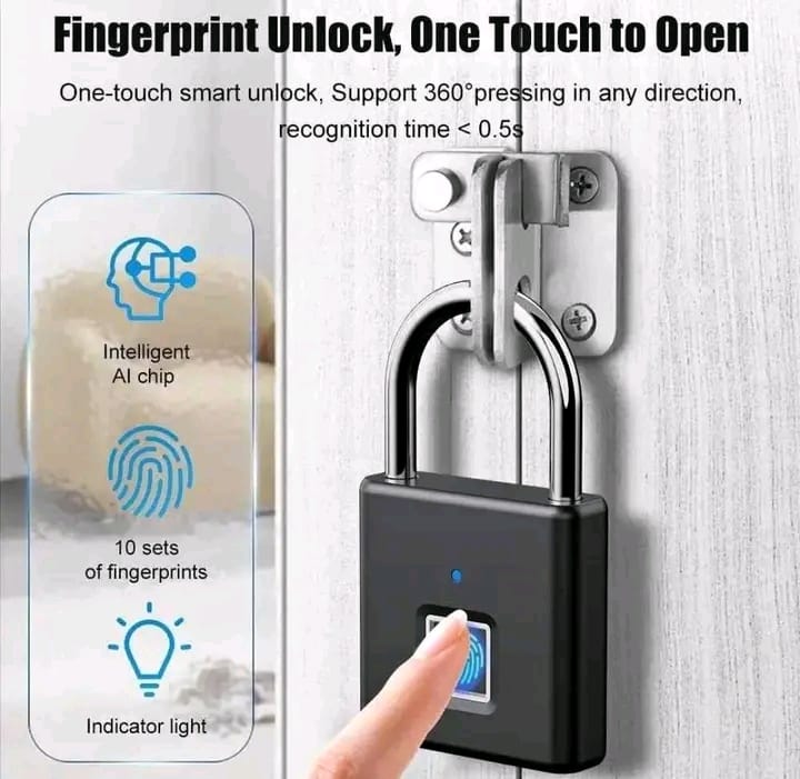Smart Fingerprint Pad Lock((China)_img_0