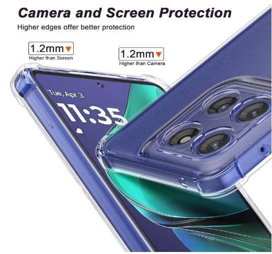 Motorola Moto Edge 60 Stylus 5G | Shockproof Soft TPU Case | Cushioned Edges for Ultimate Protection Back Cover Case (TPU, Transparent)_img_2