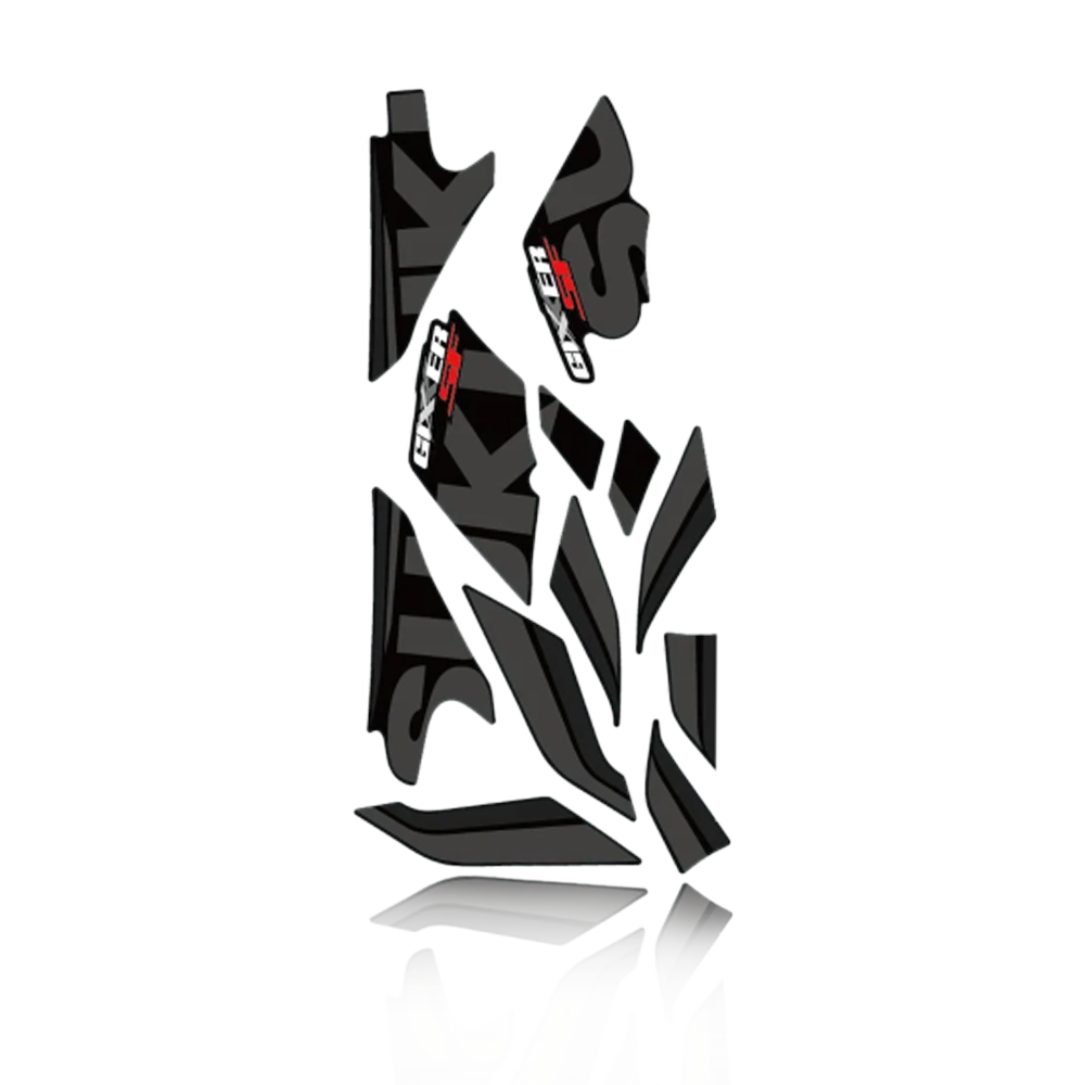 Full Set Sticker for Suzuki Gixxer Monotone SF (Old Model, Black Gray Color) bike._img_0