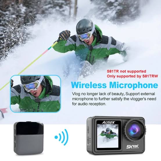 Ausek AT-M81TR Action Camera with Wireless Microphone_img_2