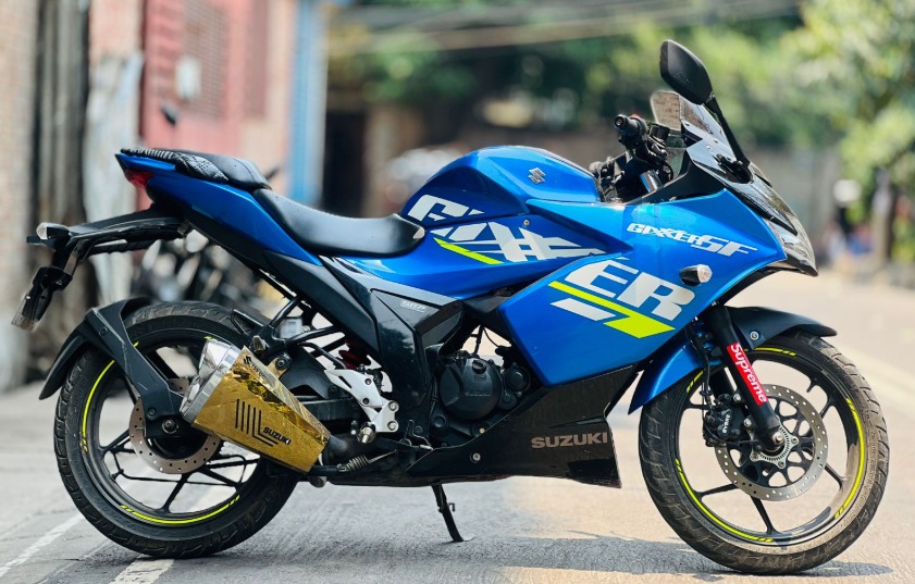 Full Set Sticker for Suzuki Gixxer SF (Old  Model Blue) bike._img_1
