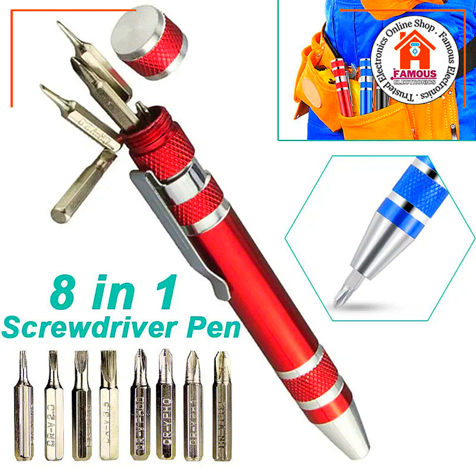 8 in 1 Screwdriver Pen Changeable Bits Easy Repairs Screwdriver Set_img_3