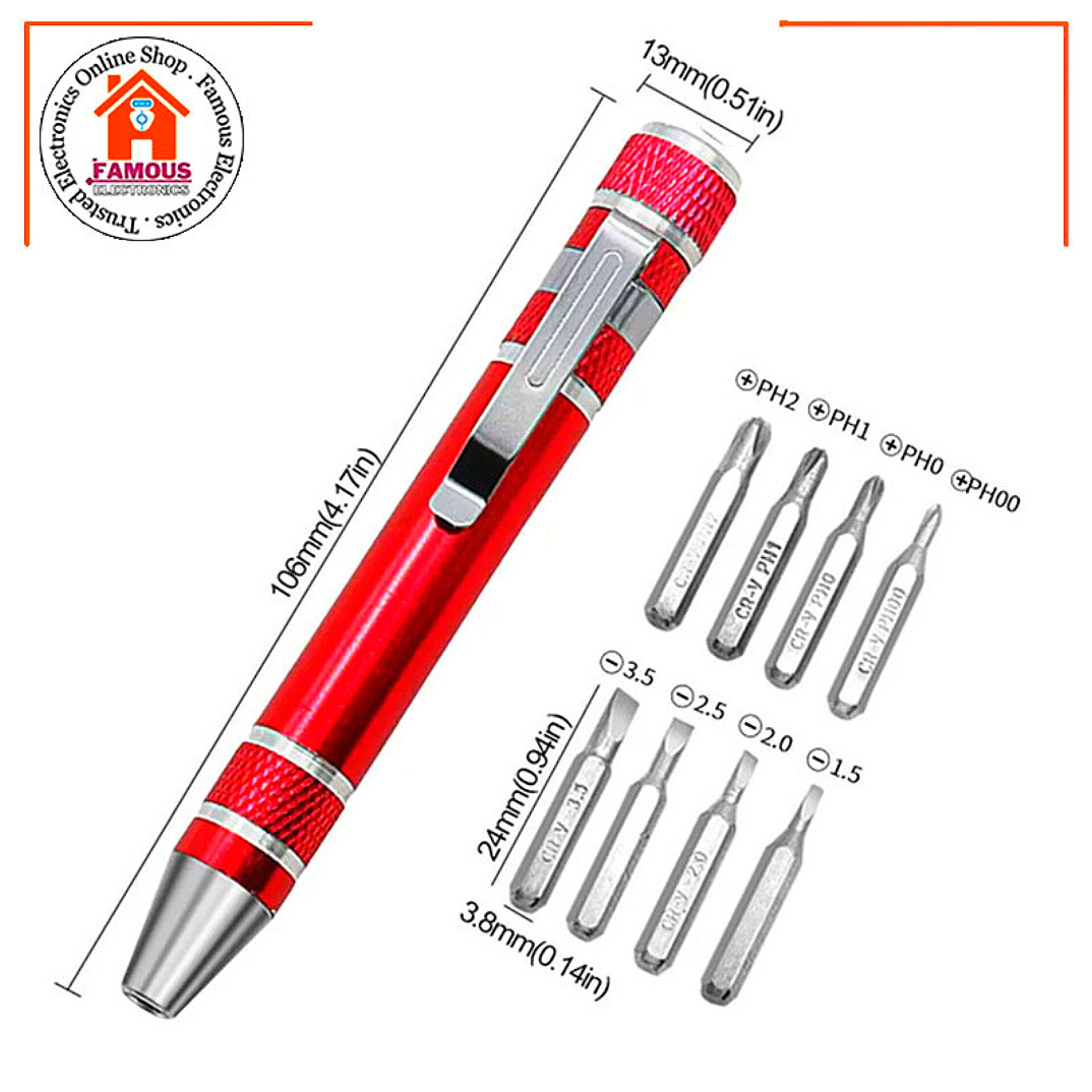 8 in 1 Screwdriver Pen Changeable Bits Easy Repairs Screwdriver Set_img_1