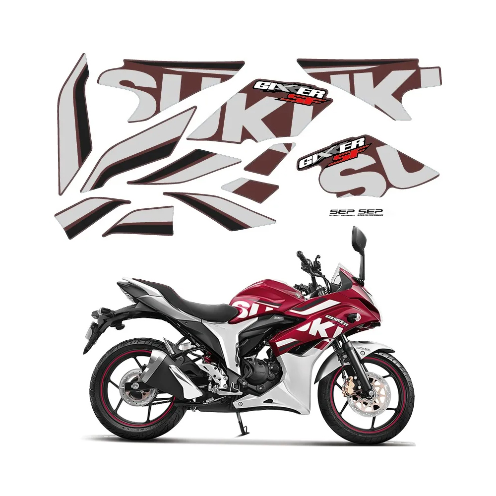 Suzuki Gixxer SF Maroon with Silver_img_1