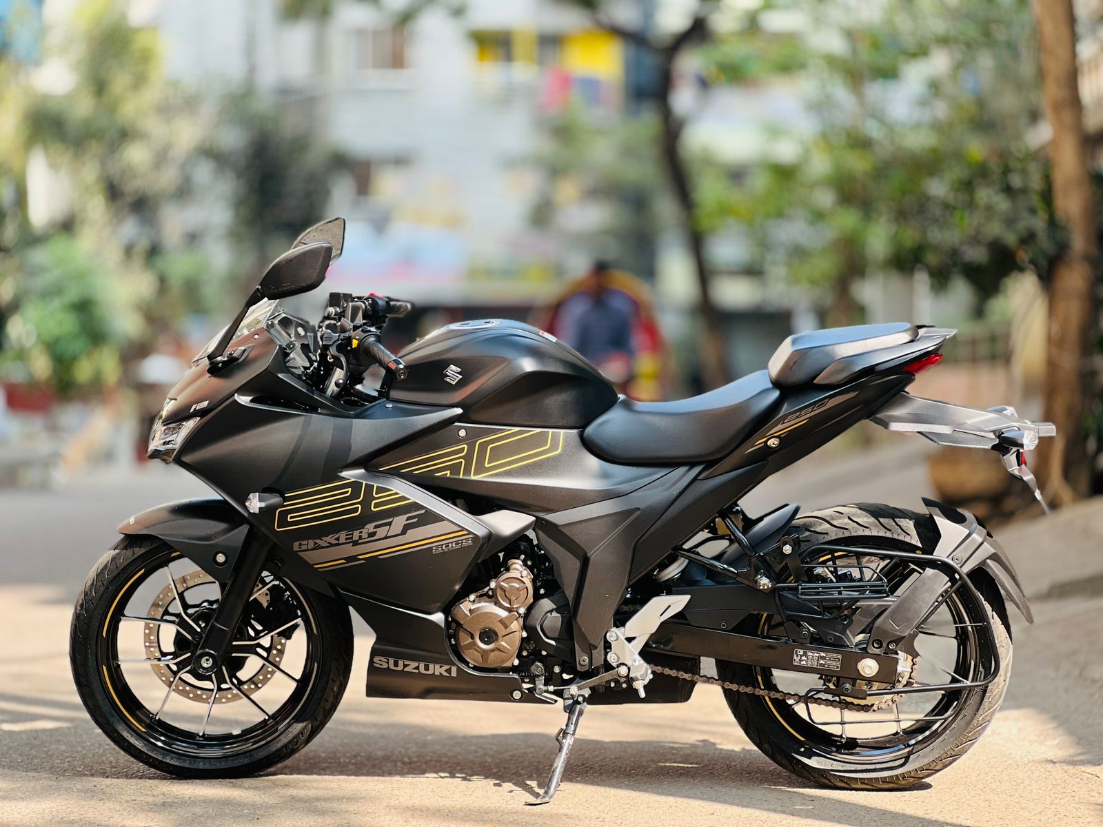 Full Set Sticker for Suzuki Gixxer SF 250 (Matt Black) bike._img_1