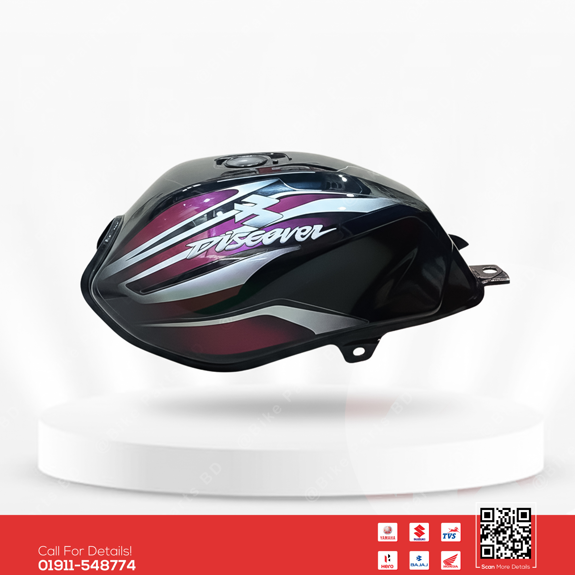 Fuel Tank for Bajaj Discover 100 (Magic Black) bike._img_0