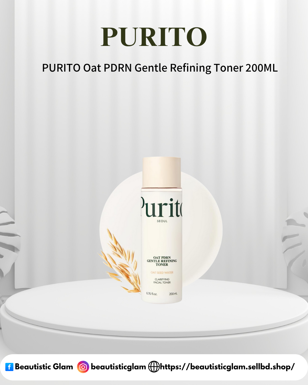 PURITO Oat PDRN Gentle Refining Toner 200ML