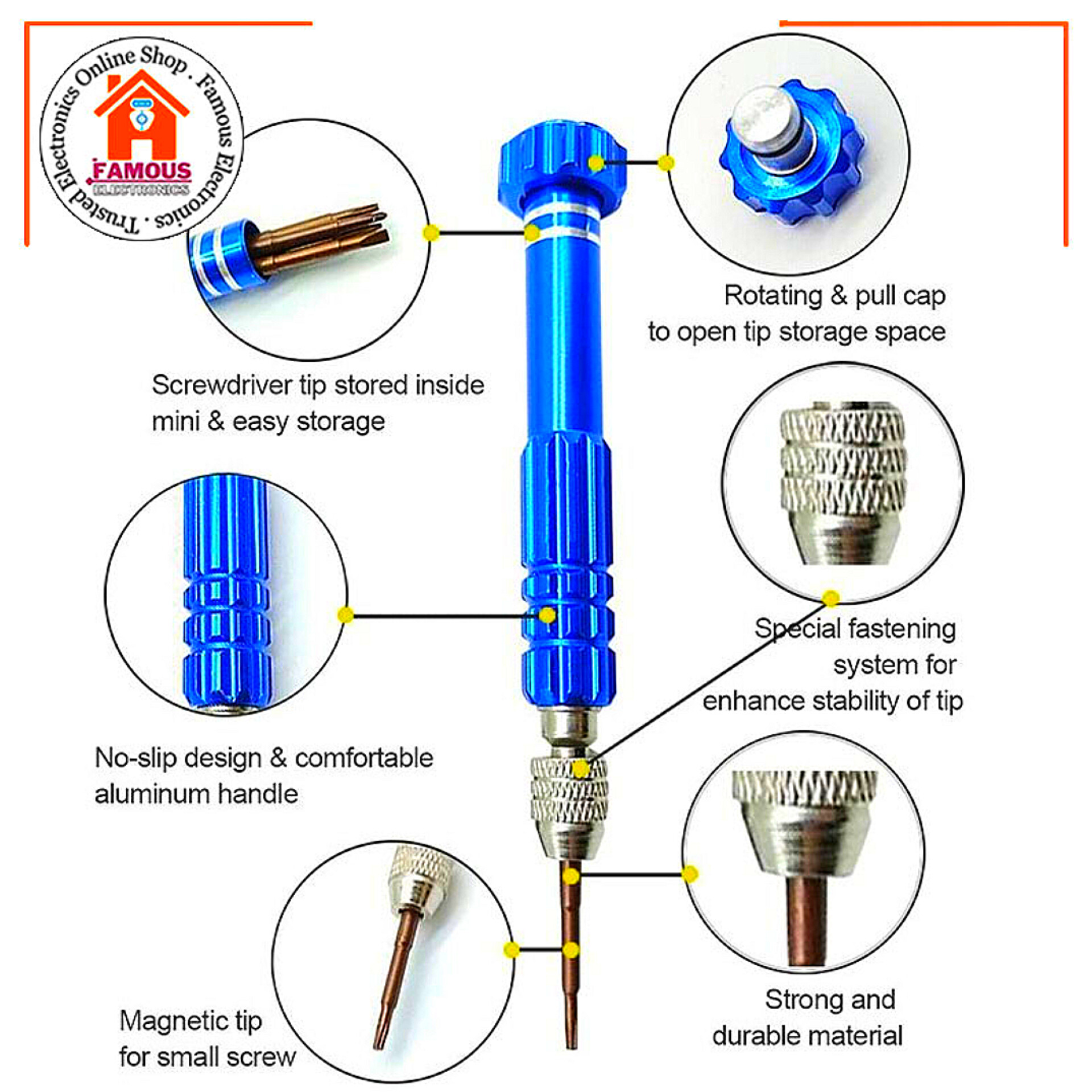 Magnetic 5 in 1 Pentalobe Screwdriver Repair Tool Set_img_1