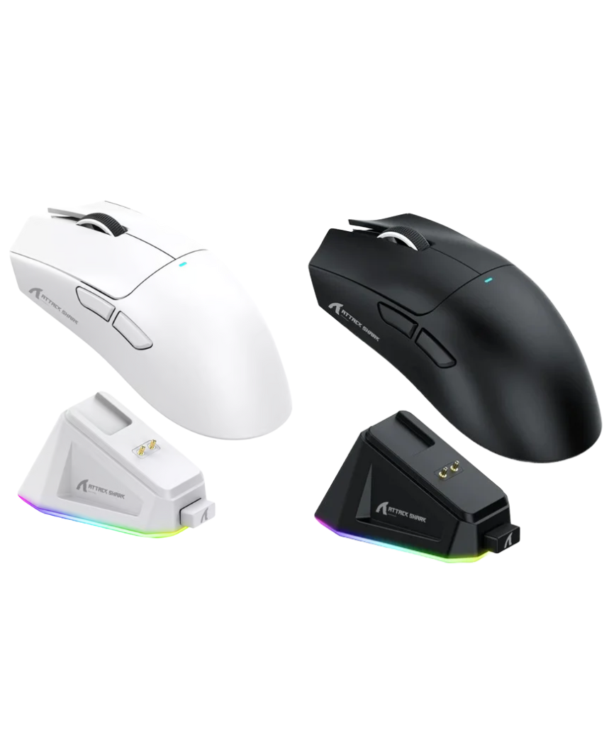 Attack Shark X11 63g PAW3311 22000DPI Tri-Mode Wireless Gaming Mouse with RGB Charging DOCK White_img_0