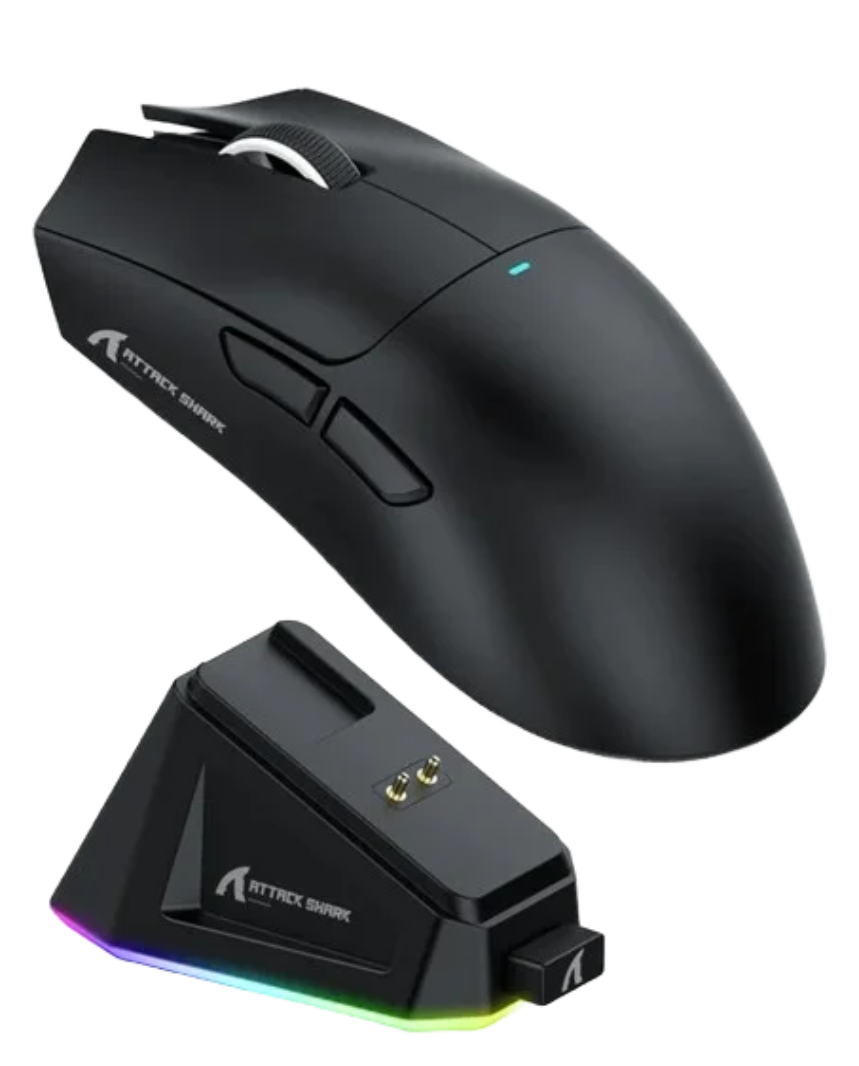 Attack Shark X11 63g PAW3311 22000DPI Tri-Mode Wireless Gaming Mouse with RGB Charging DOCK White_img_1