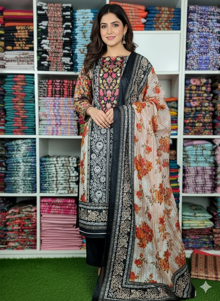 জমজম সুইস লোন প্রিমিয়াম থ্রি পিস(Unstitched)_img_1