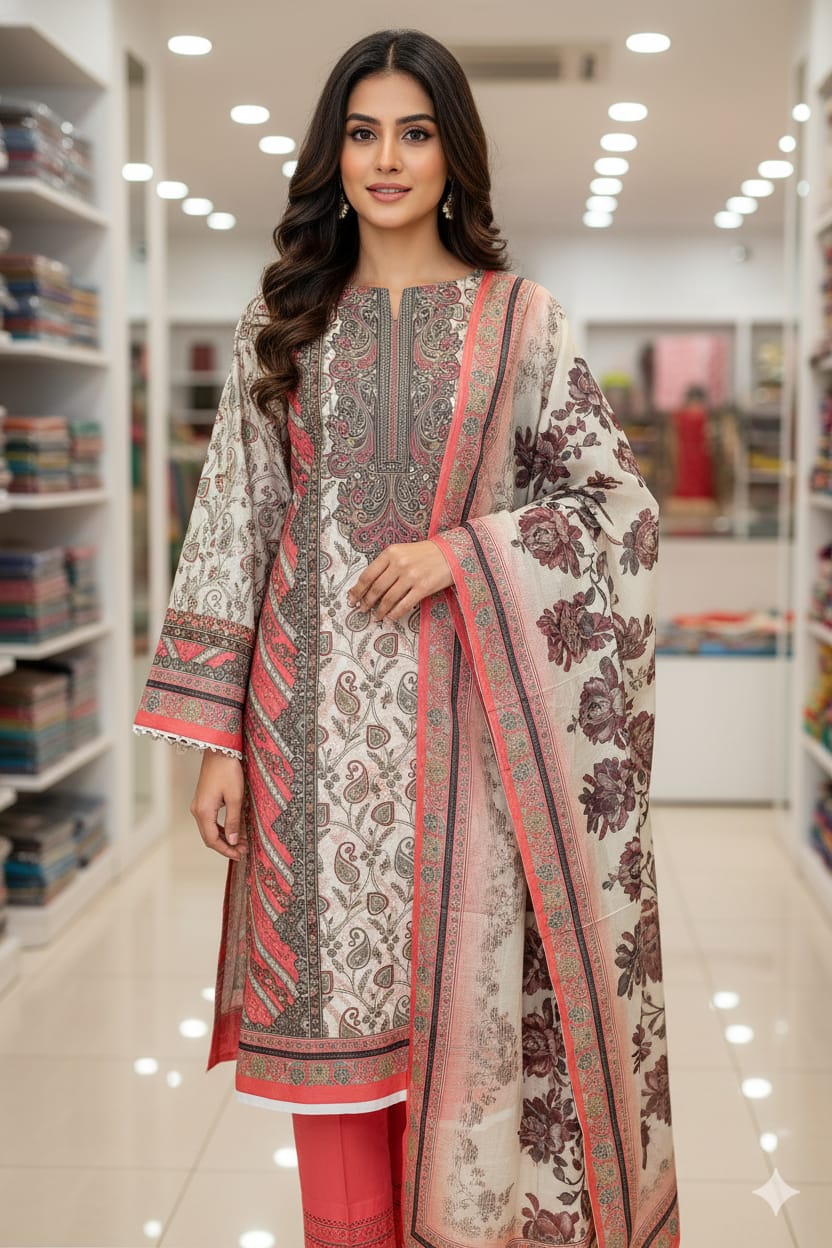 জমজম সুইস লোন প্রিমিয়াম থ্রি পিস(Unstitched)_img_1