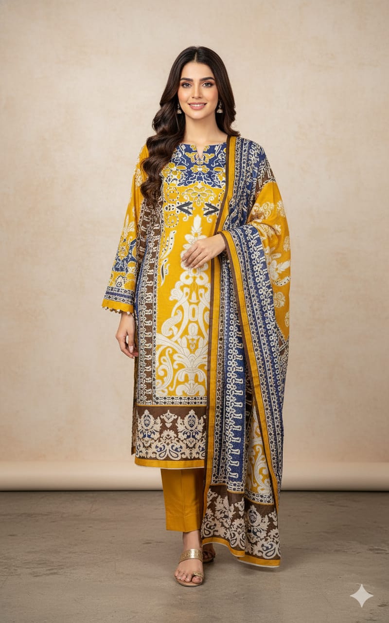 জমজম সুইস লোন প্রিমিয়াম থ্রি পিস(Unstitched)_img_1