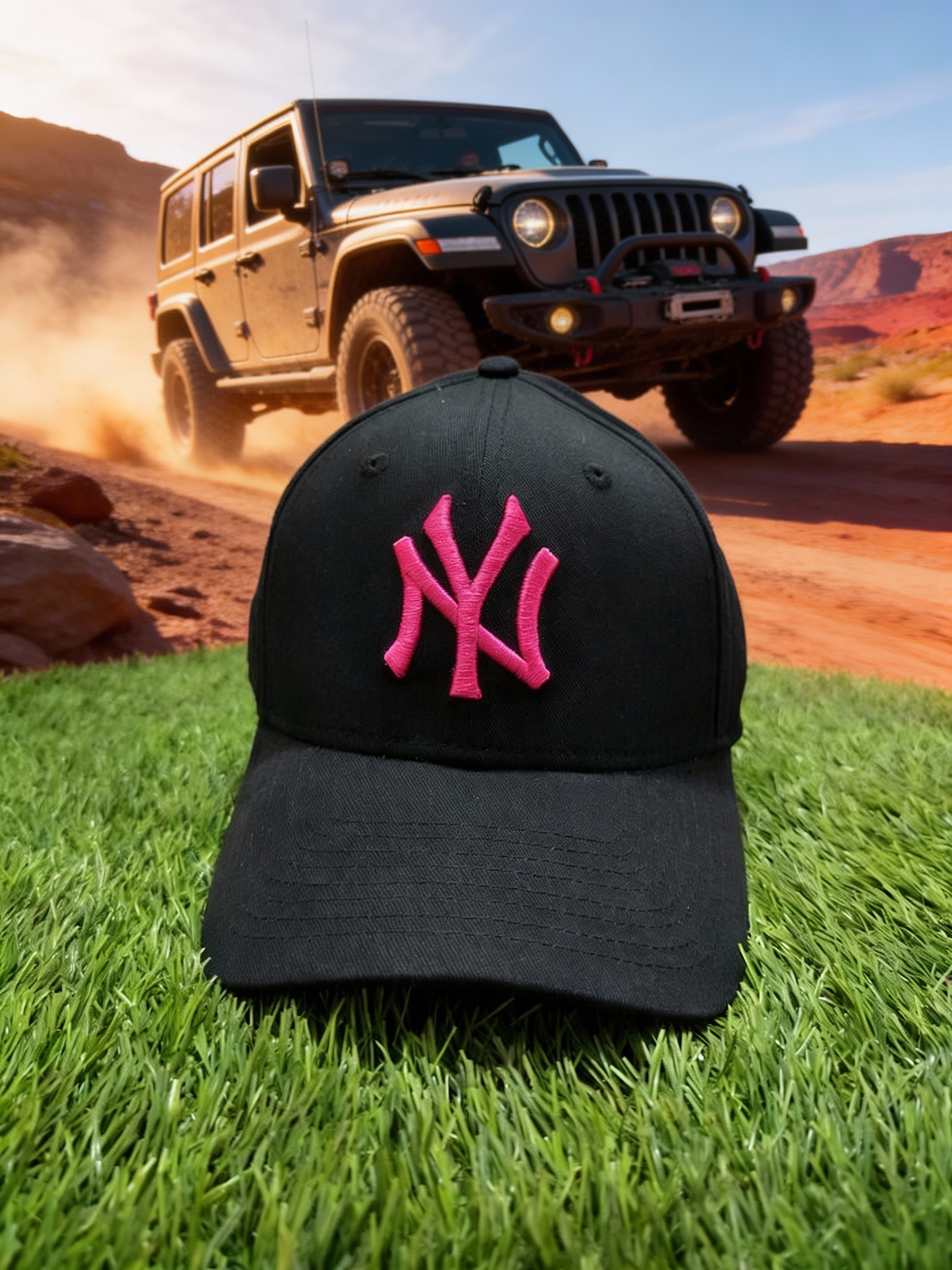 NY Adjustable Cotton Cap – Four Color Variants with Dual-Tone Logo_img_5