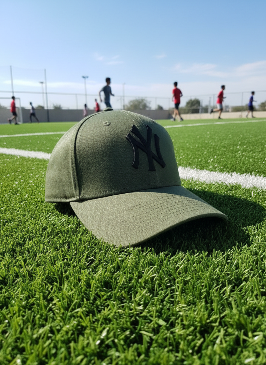 NY Adjustable Cotton Cap – Forest Depth Green with Black Logo_img_1