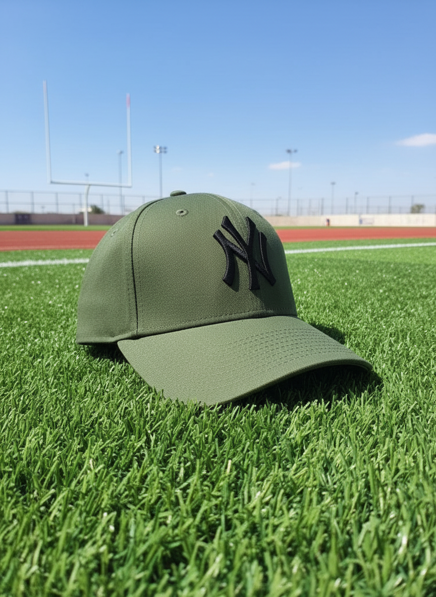 NY Adjustable Cotton Cap – Forest Depth Green with Black Logo_img_2