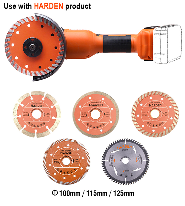 HARDEN 4" 20V Cordless Brushless Angle Grinder | Tool Only | 5000-8500 RPM | Digital Speed Control | Model: 756322_img_14