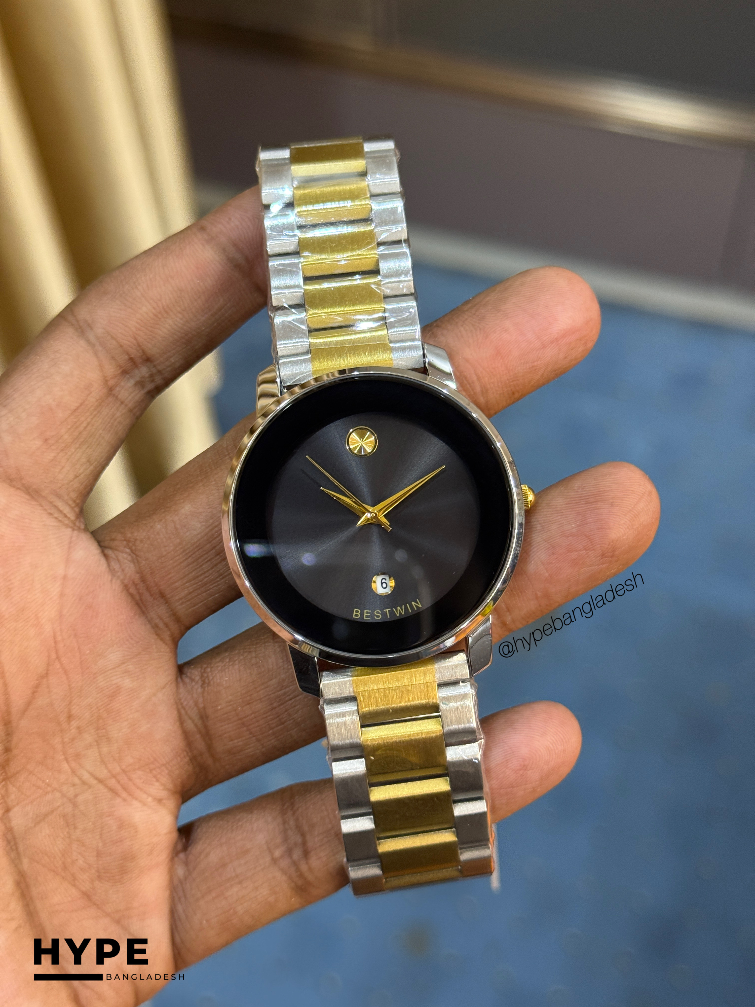 Bestwin BW163 Stainless Steel Watch (Black Dial)_img_1