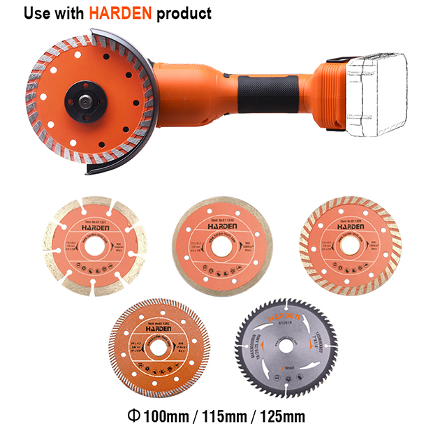 HARDEN 4" 20V Cordless Brushless Angle Grinder | Tool Only | 5000-8500 RPM | Digital Speed Control | Model: 756322_img_5