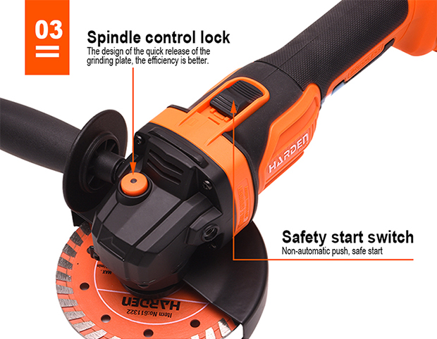 HARDEN 4" 20V Cordless Brushless Angle Grinder | Tool Only | 5000-8500 RPM | Digital Speed Control | Model: 756322_img_11