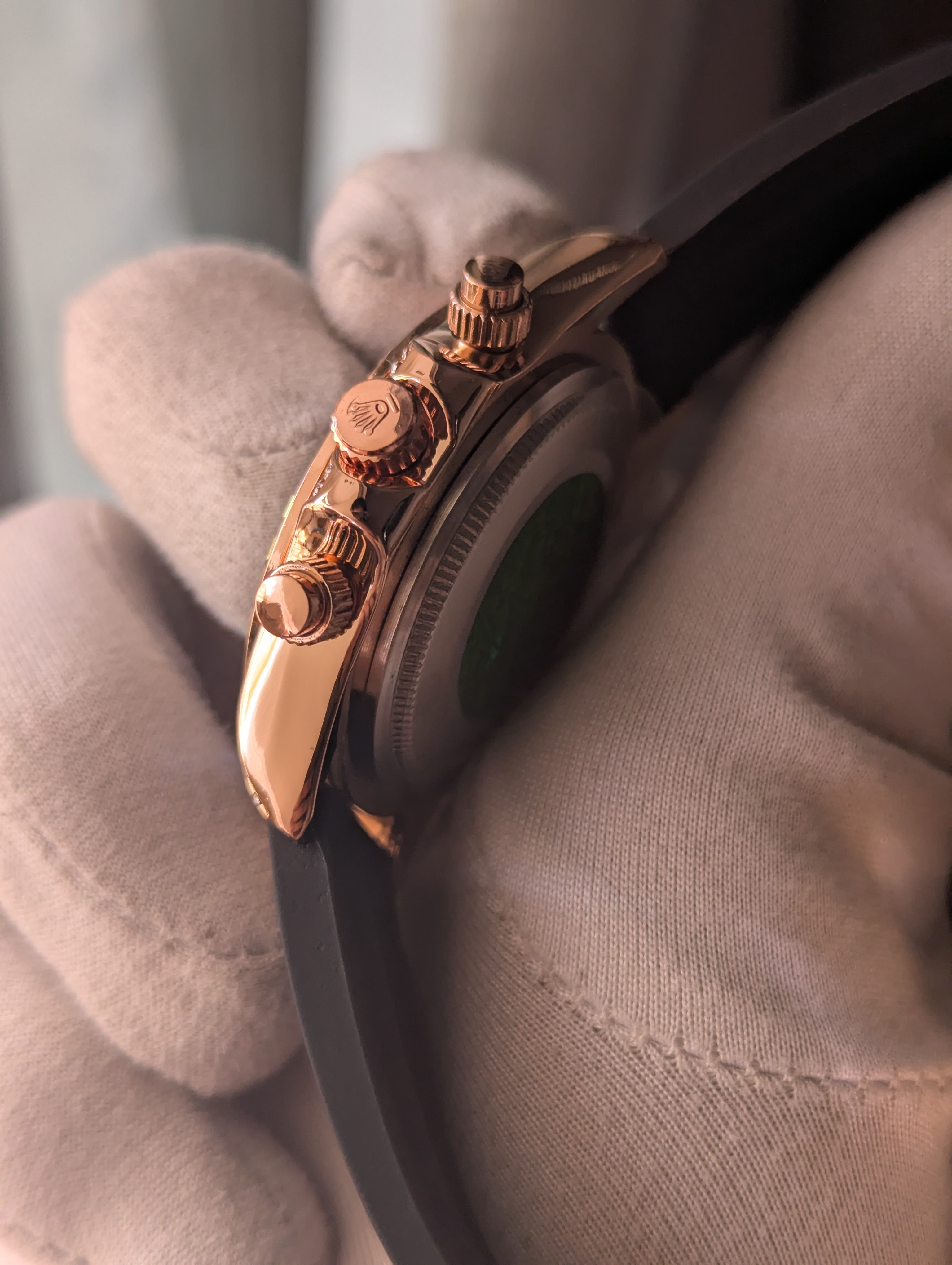 Rolex Rainbow Rose Gold Quartz Watch_img_3