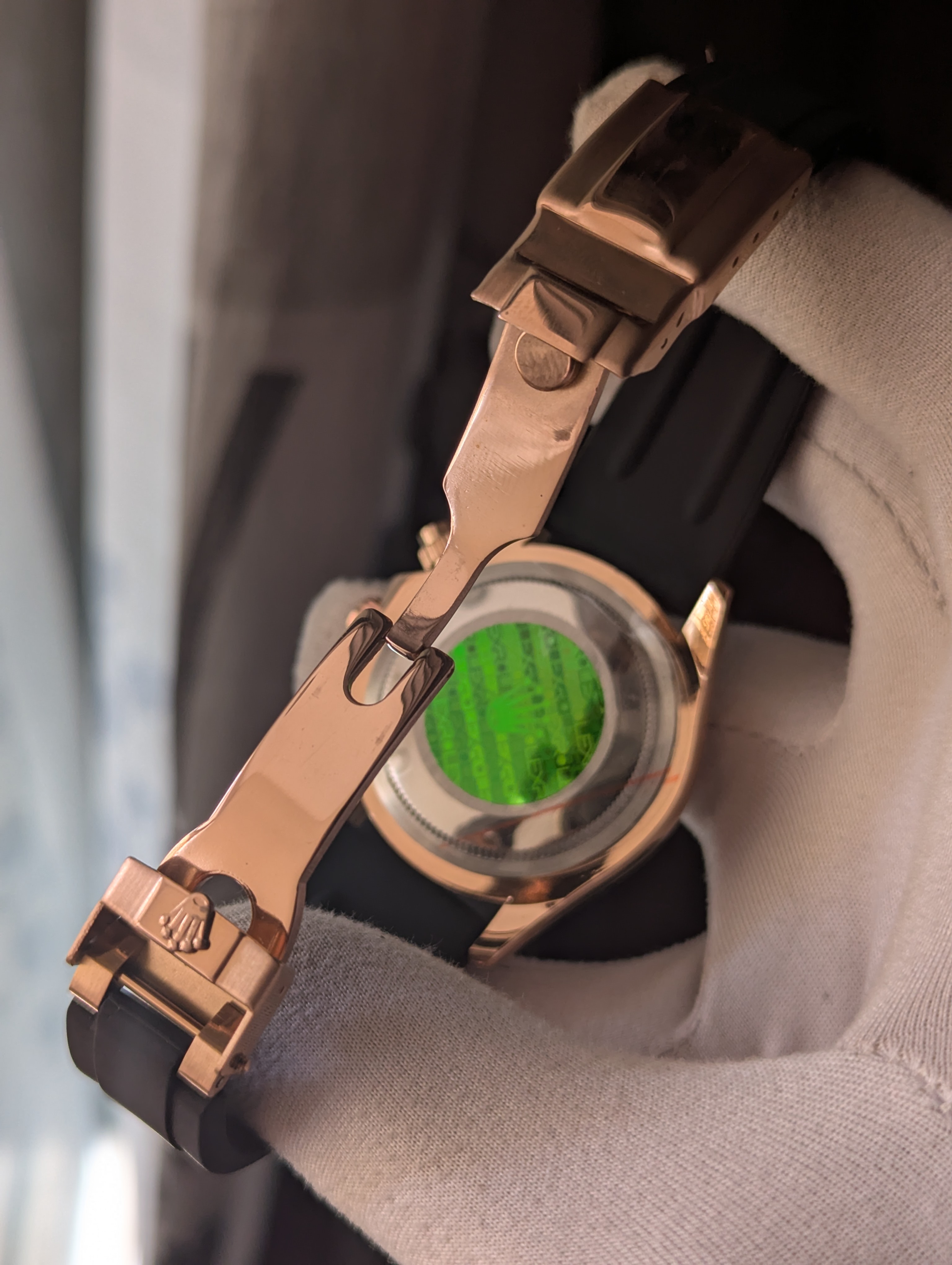 Rolex Rainbow Rose Gold Quartz Watch_img_4