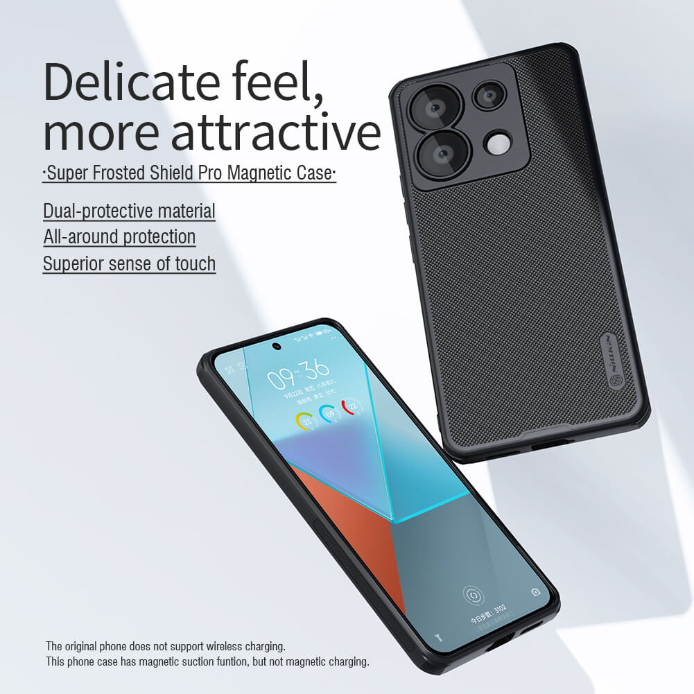 Nillkin Super Frosted Shield Pro Magnetic Matte cover case for Xiaomi Poco X6 5G, Xiaomi Redmi Note 13 Pro 5G (incompatible with Xiaomi Redmi Note 13 Pro 5G)_img_1