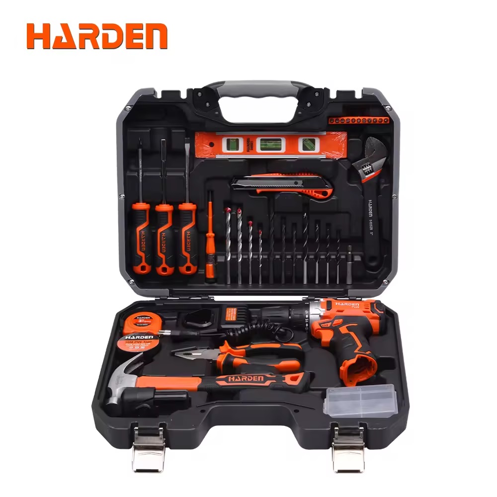 HARDEN 36 Pcs Multi-Functional Cordless Impact Drill & Household Tool Set | Professional DIY Kit | Model: 510836