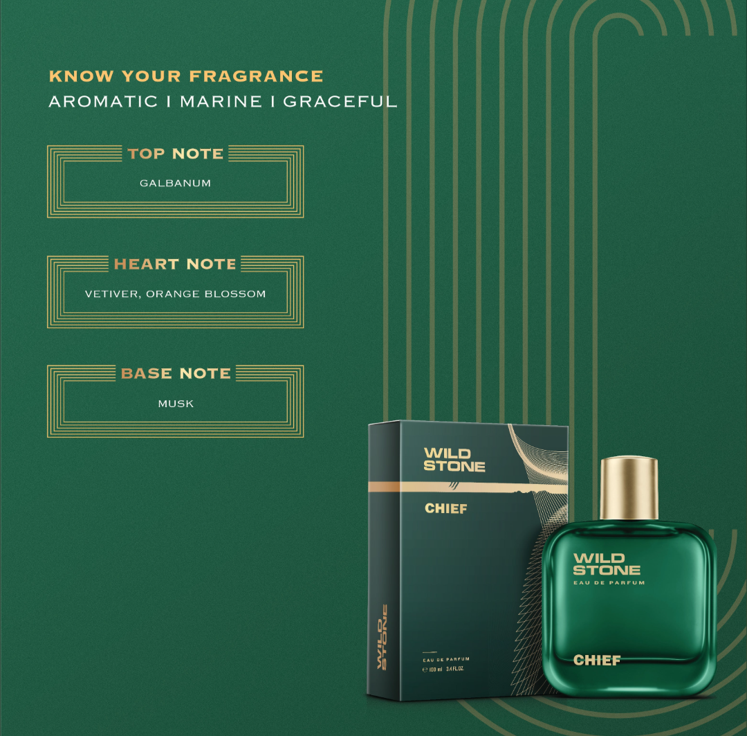 Wild Stone Chief Perfume for Men  Eau De Parfum 100ml Luxury Long-Lasting Fragrance Premium Perfume Infused with Aquatic and Woody Notes_img_2