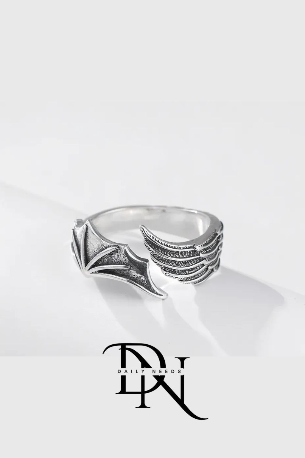 Angel & Devil Unisex Ring – Dual Wing Silver Design | Daily Needs Jewelry_img_2