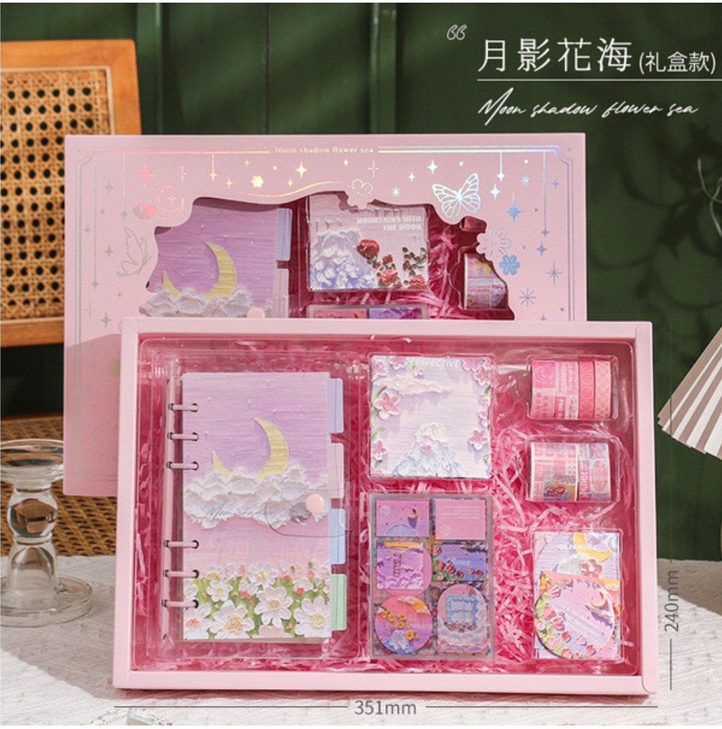 Vintage Oil Painting Hand Ledger suit Gift box, Journal set_img_1