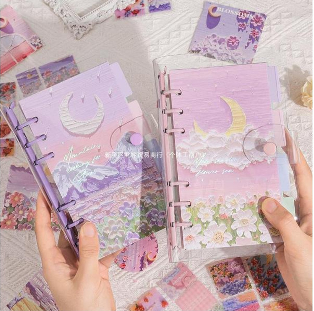 Vintage Oil Painting Hand Ledger suit Gift box, Journal set_img_3