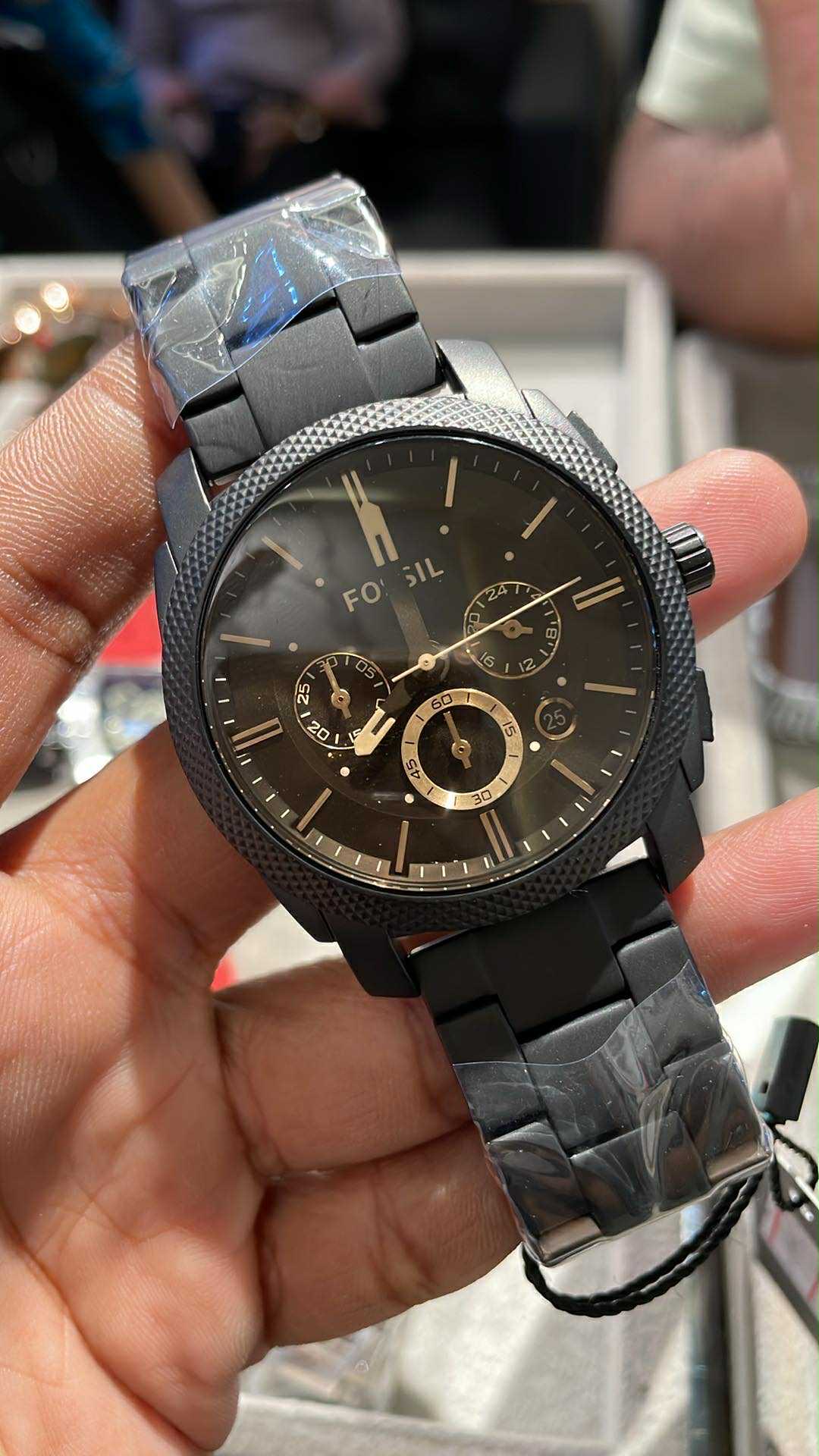 FOSSIL Machine Mid-Size Chronograph Black Dial Men's Watch FS4682l