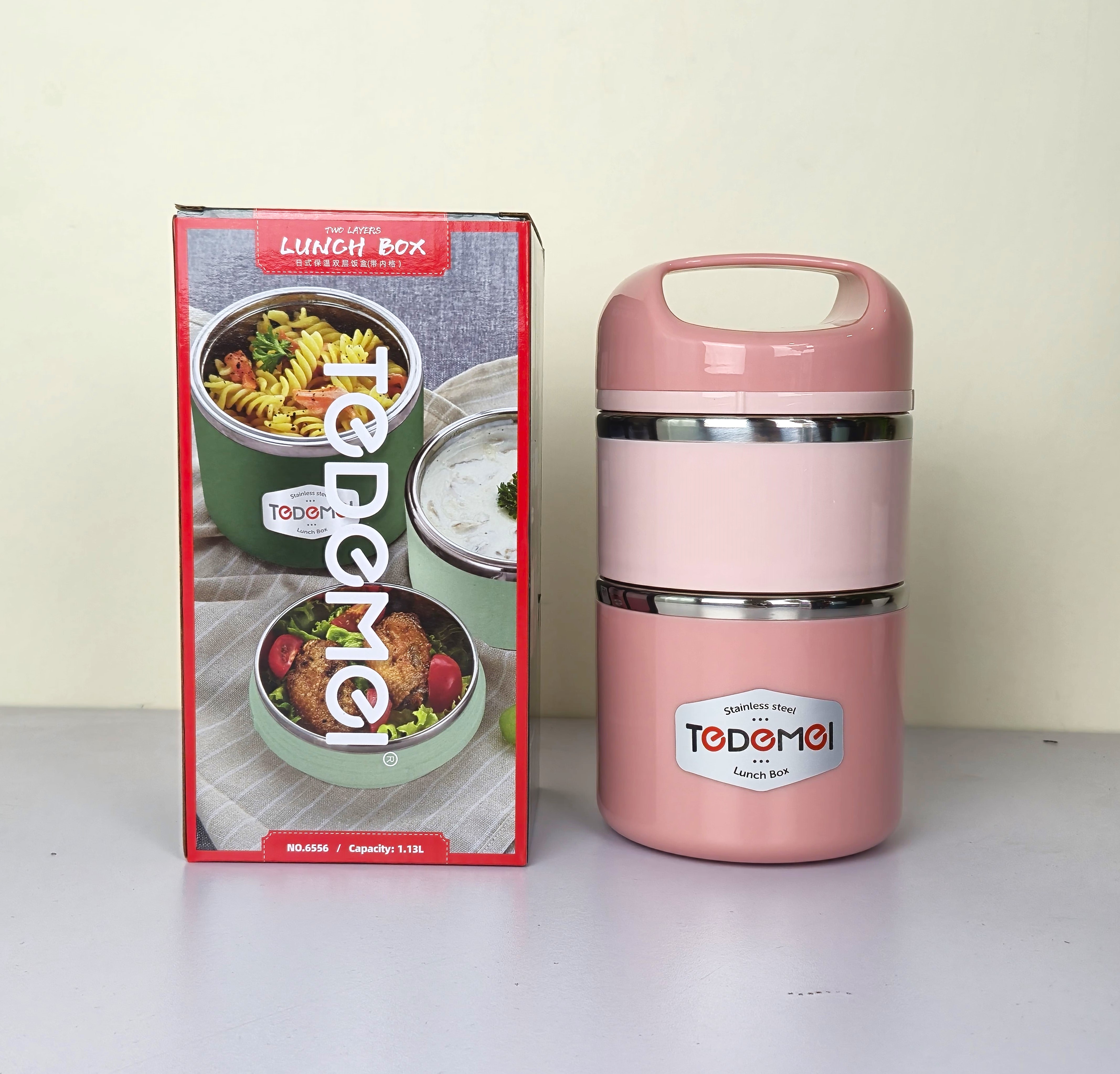 2 Layers 1.13L Stainless Steel Lunch Box_img_2