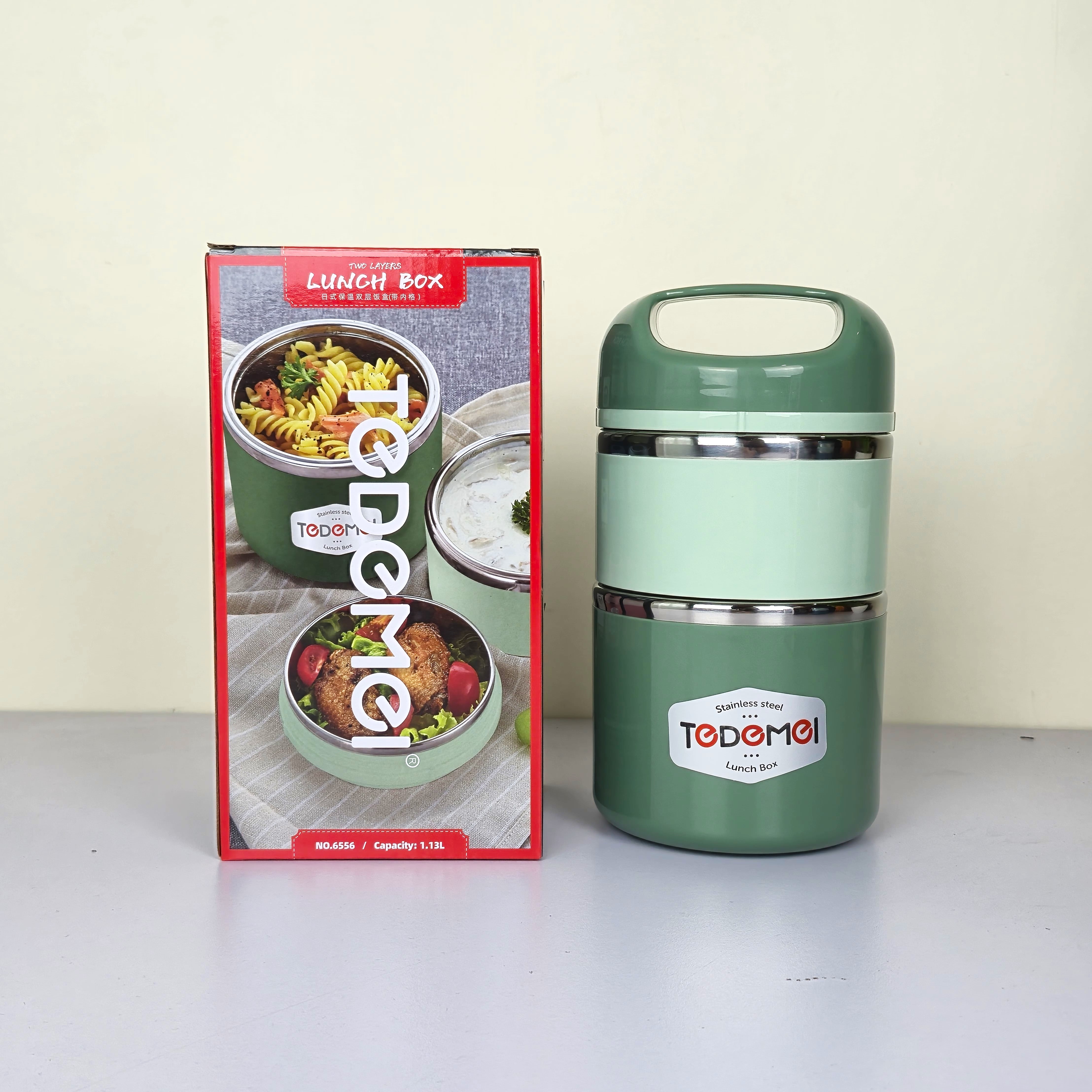 2 Layers 1.13L Stainless Steel Lunch Box_img_3
