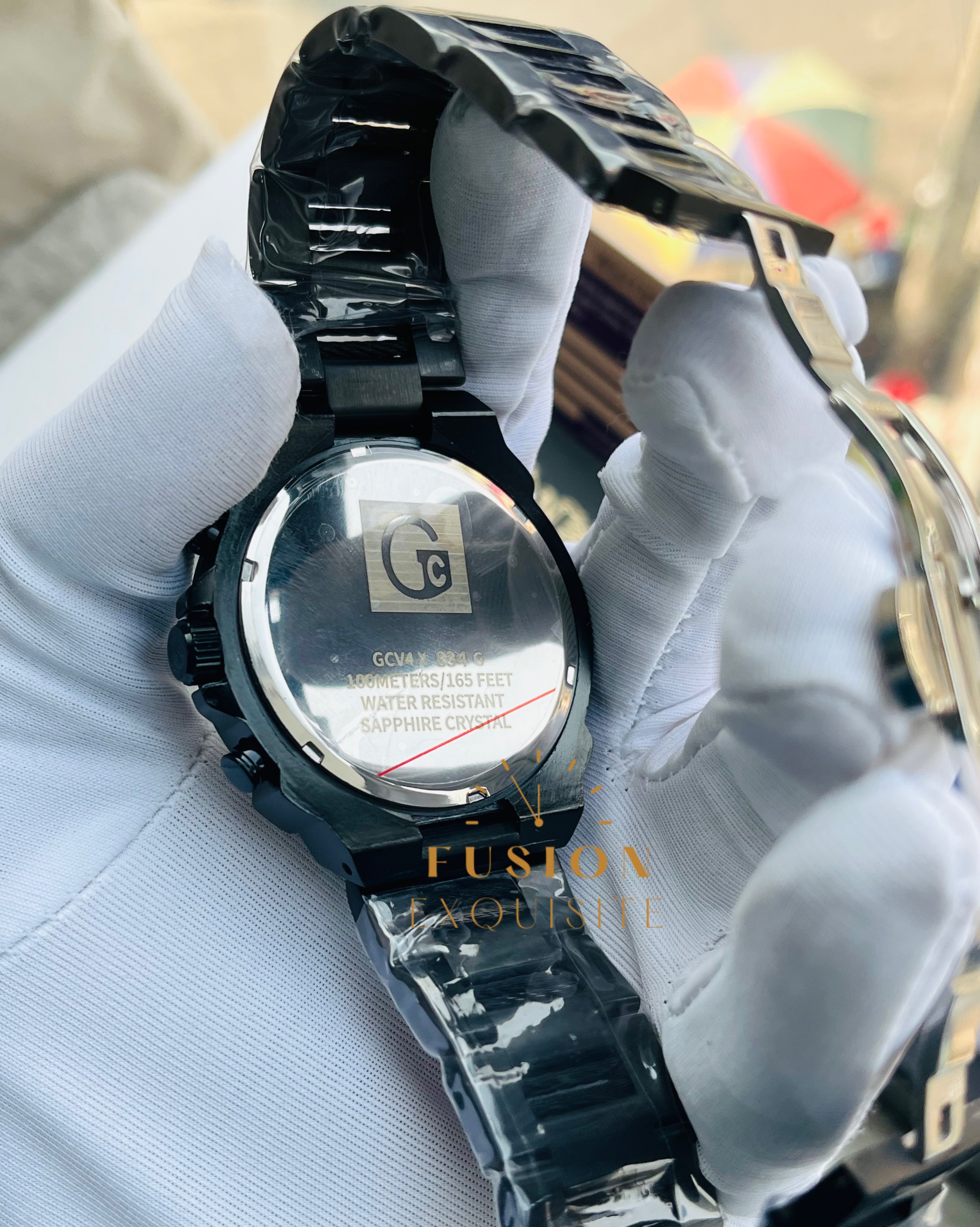 GC Black Silver Dial Chronograph Watch (AA Grade)_img_2